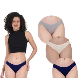 ORLIZEA Pack of 3 Women Low-Rise Cotton Blend Thongs-picture-34