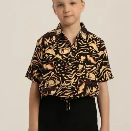 VERO MODA GIRL Jet Black Printed Shirt-image-70