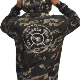 Under Armour Green Regular Fit Printed Sports Hoodie image 2