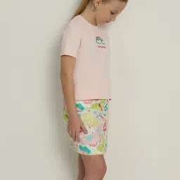 VERO MODA GIRL Pink Lady Cotton Printed T-Shirt image 5