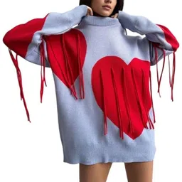 Sold For Style Women Colourblocked Woollen Pullover with Fringed Detail-picture-41