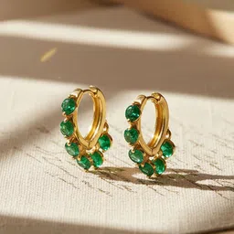 I Jewels Circular Drop Earrings image 2