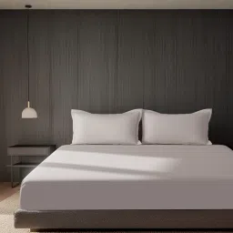 SANSAAR A D'DECOR BRAND LIVE CONSCIOUSLY Pink Ash 1 Bedsheet with 2 Pillow Covers (King)-picture-39