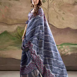 KALINI Floral Zari Silk Blend Saree-picture-30