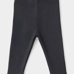 Mi Arcus Cotton Elastane Knit Pleated Leggings - Grey-picture-22