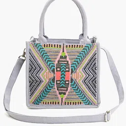 Boho girl Frost Grey Mini Tote Bag-image-1