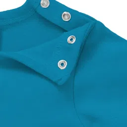 Zeezeezoo Half Sleeves Cricket Theme Cheering For India Printed Onesie - Blue image 4