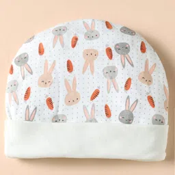 Ben Benny Interlock Knit Cap Mitten & Booties Set with Bunny Print White - Diameter 10 cm image 3