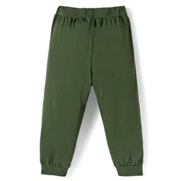 Doodle Poodle 100% Cotton Single Jersey Knit Full Length Lounge Pant With Text Print Pack Of 3 - Olive Green Red & Black image 3