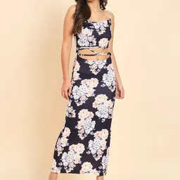 VANGULL Women Floral Printed Maxi Dress-image-25