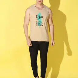 WOOSTRO Men Typography 2 Printed Raw Edge Slim Fit T-shirt image 4