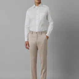 Louis Philippe Beige Slim Fit Trousers image 5
