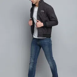 showoffff Showoff Grey Regular Fit Quilted Jacket image 5