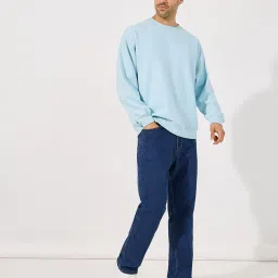 Styli Light Blue Regular Fit Printed Sweatshirt image 5