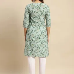 Rangita Pink & Green Cotton Printed Straight Kurta - Pack Of 2 image 5