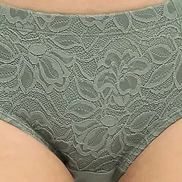 Soie Green Self Design Non-Wired Non-Padded Bra & Panty Set image 5