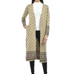 American Eye Beige Self Design Shrug image 5