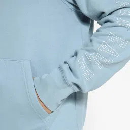 American Eagle Blue Regular Fit Printed Hooded Sweatshirt image 5