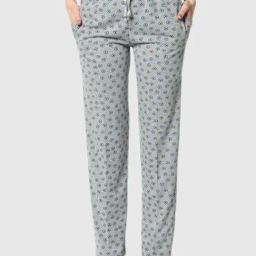 Vimal Jonney Grey Graphic Print Track Pants-image-110