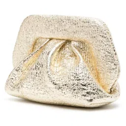 Themoire Gold Gea Crumpled Laminated Clutch image 5