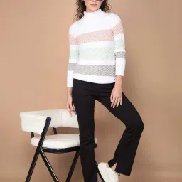 Crimsoune Club Multicolored Striped Sweater image 5