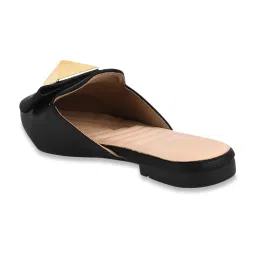 The White Pole Women's Black Mule Shoes image 5
