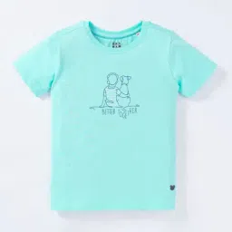 Ed-a-Mamma Kids Blue Cotton Printed T-Shirt-picture-34