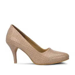 Pelle Albero Women's Beige Stiletto Pumps-picture-27