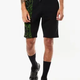 Bewakoof Black Cotton Regular Fit Graphic Shorts-picture-26