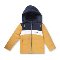 Cantabil Kids Mustard & Navy Color Block Full Sleeves Jacket-image-95