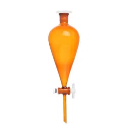 ABGIL Separating Funnel Pear Shape With Interchangeable Stopper & Glass Stopcock 10 L Amber Borosilicate Glass, FS-AC-385-09-picture-22