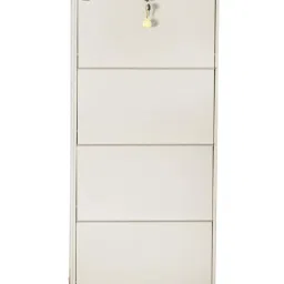 Delite Kom Powder Coated Ivory Wall Mounted Metal Shoe Rack ( 4 Shelves DIY) image 5