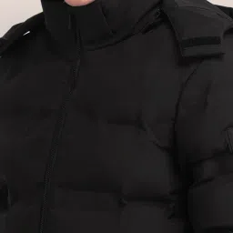 U.S. Polo Assn. Black Regular Fit Quilted Hooded Jacket image 5