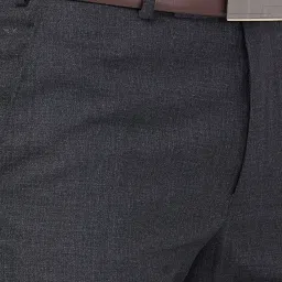 Park Avenue Grey Regular Fit Trousers image 5