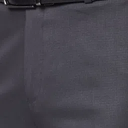 Raymond Grey Slim Fit Checks Trousers image 5