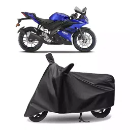Auto Pearl Polyester Two Wheeler Cover for Yamaha YZF R15 V3 (Grey)-image-80