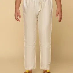 KISAH Boys Pink Cotton Embroidered Kurta Pyjama Set image 5