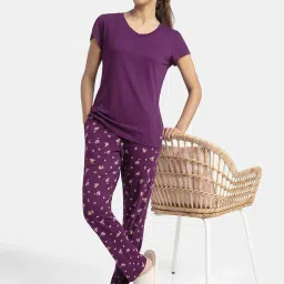 Jockey Purple Solid Pyjama Sets image 5