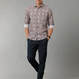 Linen Club Multicolor Regular Fit Printed Linen Shirt image 5