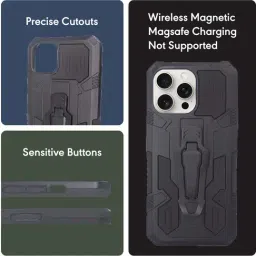 Sprig Kick-stand Back Cover for APPLE iPhone 15 Pro (Black) image 2