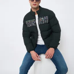 Duke Dark Olive Regular Fit Quilted Jacket image 5