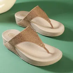 Truffle Collection Women's Nude T-Strap Wedges-image-17