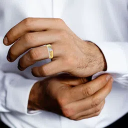 KISNA DIAMOND AND GOLD JEWELLERY Men 14KT Finger Ring Diamond - 3.4 gm-picture-56