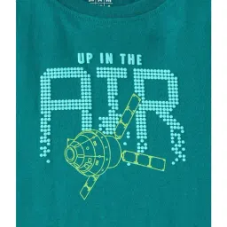 Ed-a-Mamma Kids Green Printed T-Shirt image 3