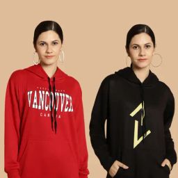 Vimal Jonney Maroon & Black Printed Sweatshirt - Pack Of 2-picture-3