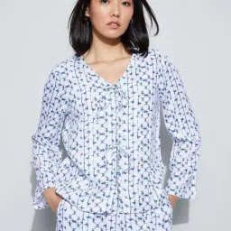 Fame Forever By Lifestyle White Regular Fit Printed Top-picture-14