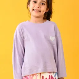 Anthrilo Girls Purple Shimmer Full Sleeves T-Shirt-picture-11