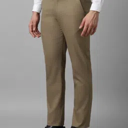 Louis Philippe Khaki Slim Fit Trousers image 3