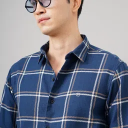 PAUL STREET Men Standard Slim Fit Opaque Checked Casual Shirt image 3