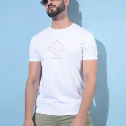 Crimsoune Club Grey Cotton Slim Fit Printed T-Shirt-picture-31